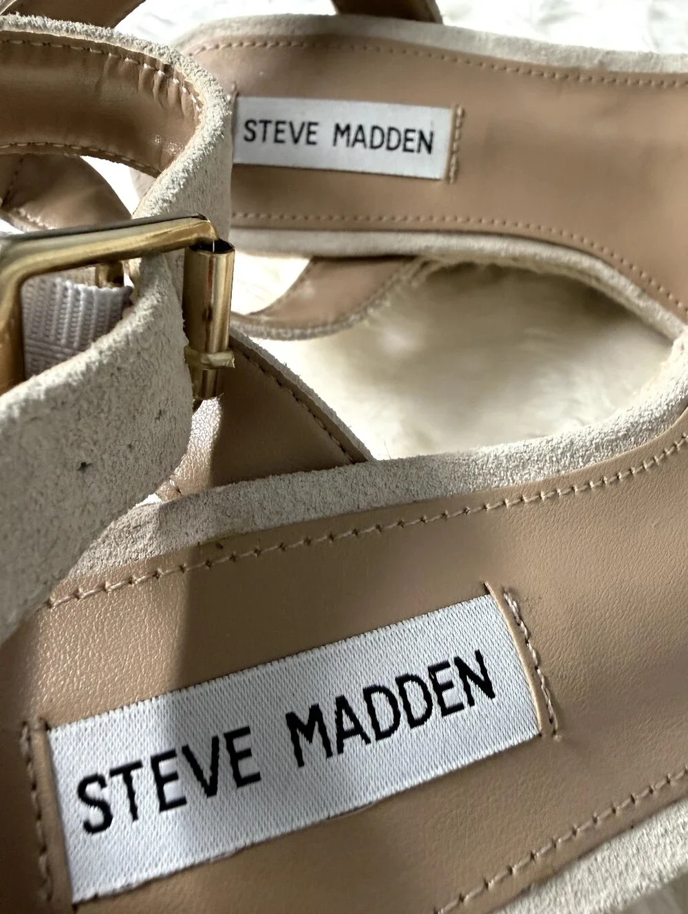 Steve Madden Suede Studded Espadrille Wedges